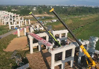 Construction technology of hydraulic jack bridge prefabrication stage using push method